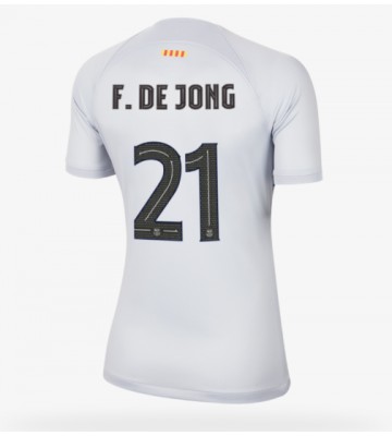 Barcelona Frenkie de Jong #21 Tredjedrakt Kvinner 2022-23 Kortermet